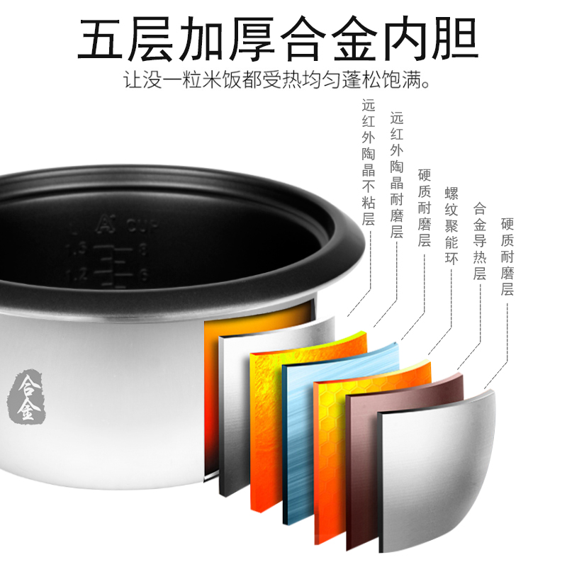 小型迷你电饭煲老式小电饭锅多功能1-2家用5l半球型蒸煮饭锅3-4人