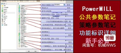 Powermill 公共参数 策略参数笔记 功能标识详细 新手必备