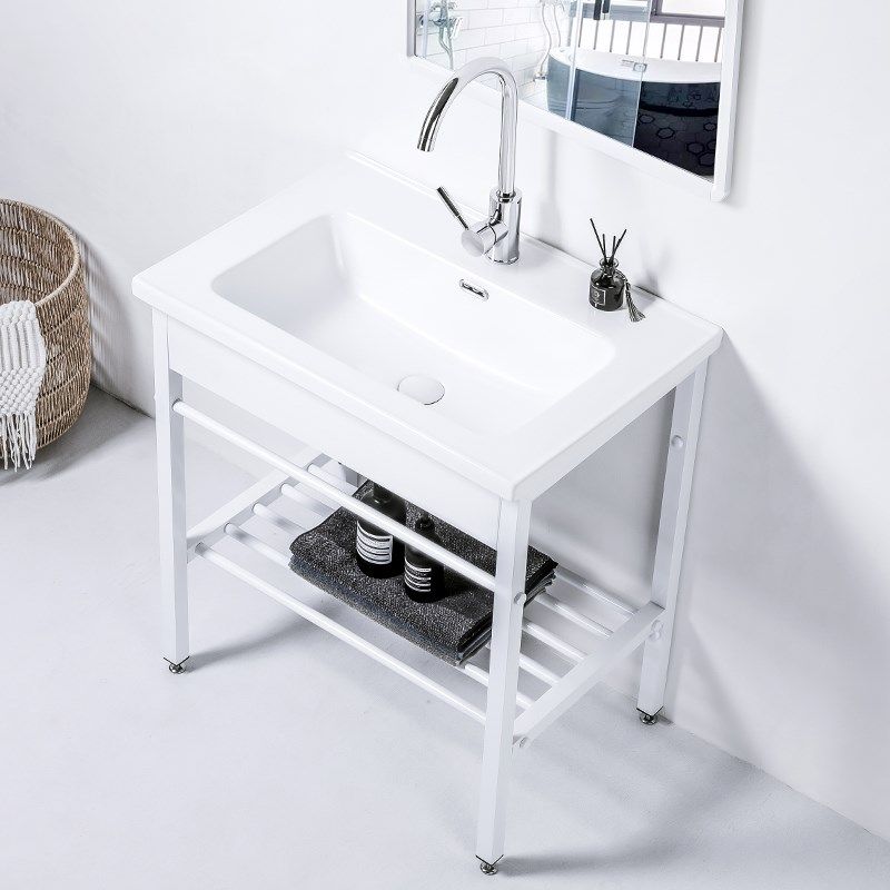 莫德卡恩MODEUCNE 白色洗手盆柜卫生间落地式加深陶瓷洗脸盆