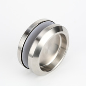 浴室房推拉移门拉手圆形单小拉手黑色