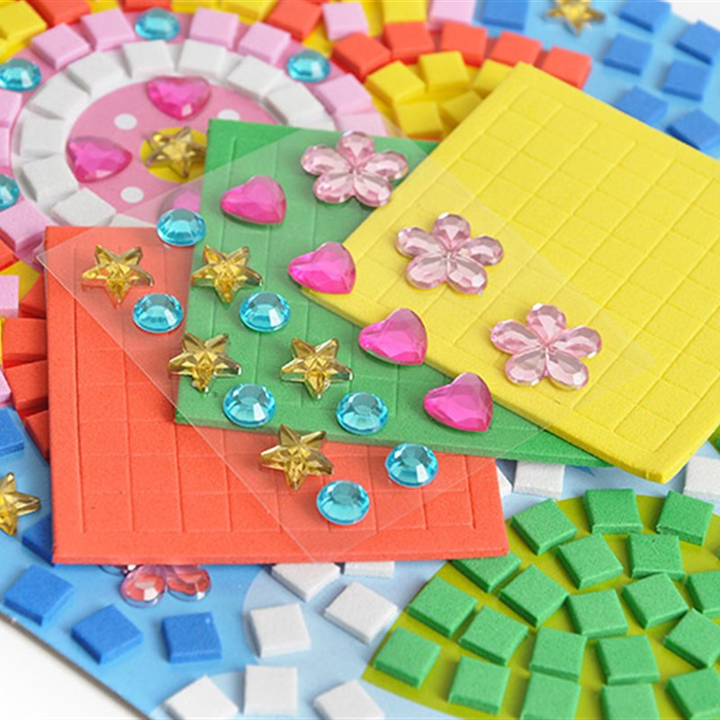 48款黑妞宝贝马赛克3D钻石数字贴画EVA立体diy儿童手工玩具制作