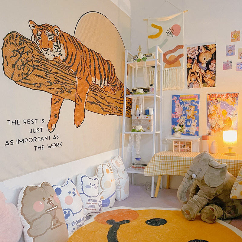 治愈系墙布挂布 卧室改造墙面装饰背景布租房物床头壁布,居家布艺,挂毯/壁毯,淘宝优惠券,粉丝福利购,淘宝优惠卷