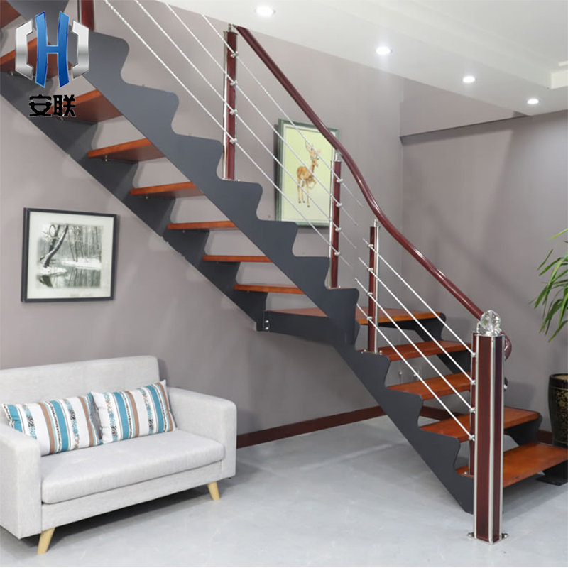 楼梯扶手自装简约现代阳台家用室内阁楼立柱PVC护手护栏杆不锈钢