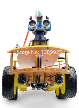 id duino智能小车底盘WD四轮驱动层板 循迹避障 DI