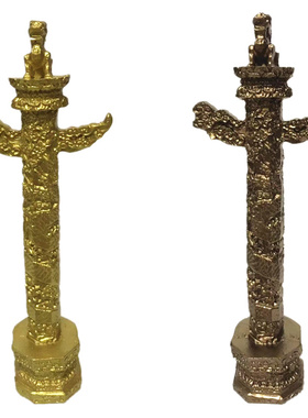 中华华表摆件天安门中华柱流云龙柱办公室客厅家居装饰手工艺术品