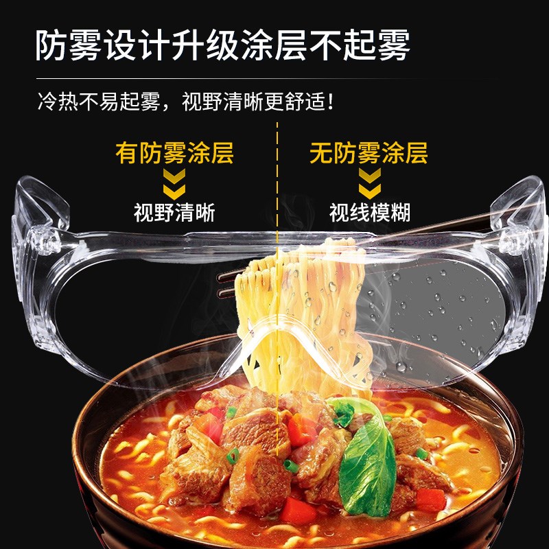 护目镜可戴眼镜防护眼睛劳保防飞溅防灰尘不起雾防风沙切割打磨工