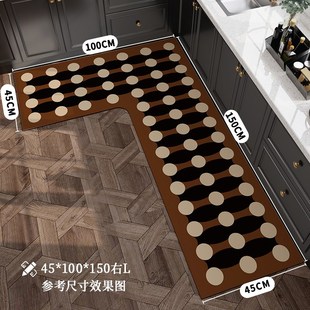 高级感厨房地垫L形吸水吸油可擦免洗家用硅藻泥防滑脚垫定制