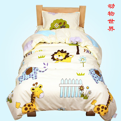 幼儿园被子三件套儿童宝宝入园午休睡含丝棉内胆芯卡通被褥垫床品