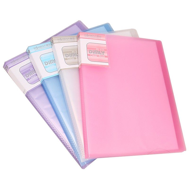 康百a5文件夹透明插页袋多层乐谱夹b5资料册20/30/40/60/80/100页