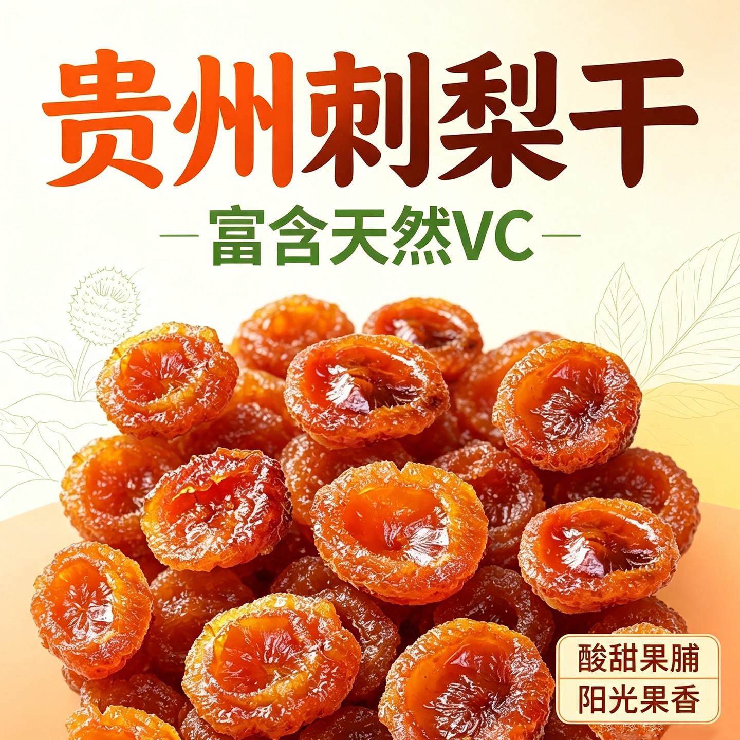 贵州刺梨果糕酸甜蜜饯罐装