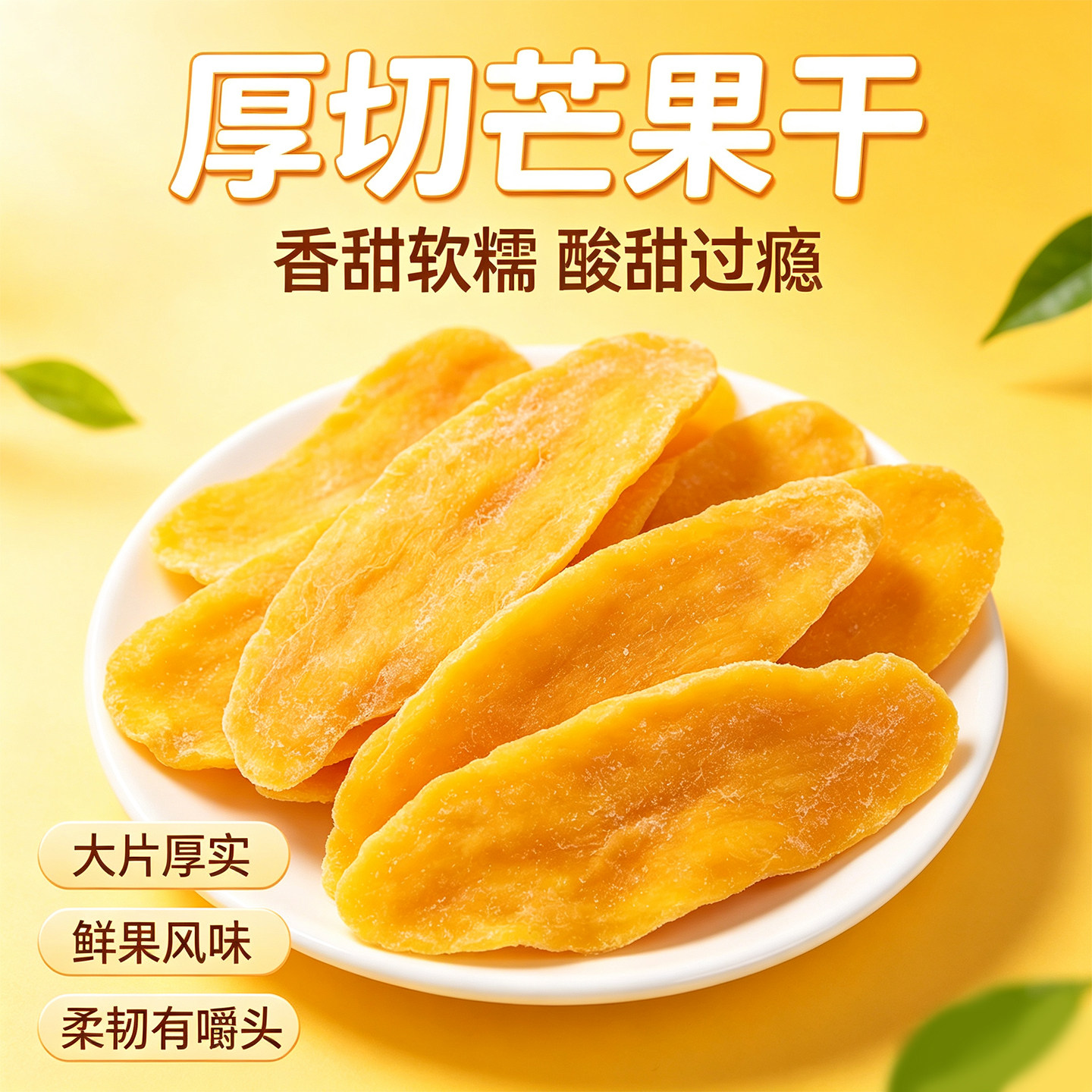 网红厚切大片原味即食芒果干