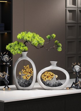 新中式博古架酒柜装饰品客厅茶几家居摆设高档摆件乔迁新居礼品