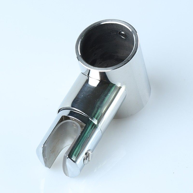 浴室淋浴房连接件304不锈钢T型吊夹玻璃拉杆固定夹25管接头法兰座