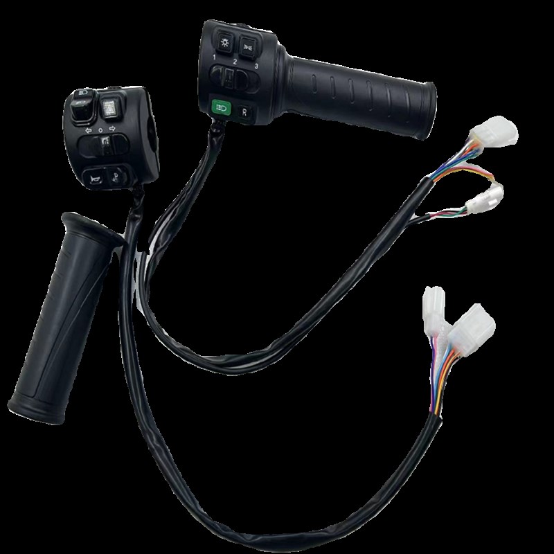 深远535电动车 转把组合油门把手开关原车直上无损安装带双闪按钮