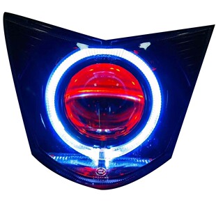 鬼一新款75W双光LED透镜65W透镜自带风扇秒启动可调APP恶魔眼直上