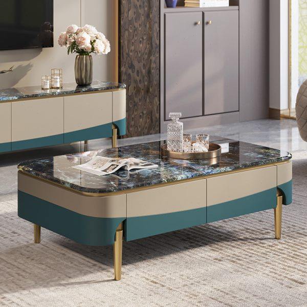 轻奢茶几后现代样板房客厅定制家具意式高档时尚大理石方形茶机桌,住宅家具,茶几,淘宝优惠券,粉丝福利购,淘宝优惠卷