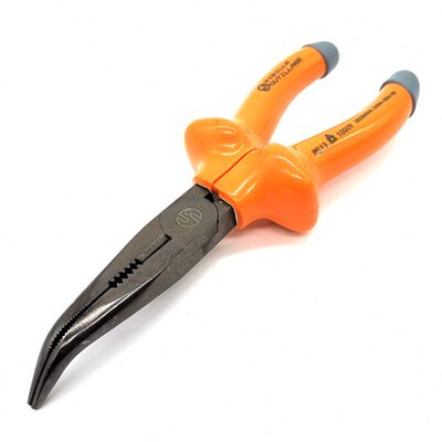 IE8寸I尖嘴钳 电工20 BSL S6绝缘M15法国L70S10F.钳 -E 弯嘴 5寸