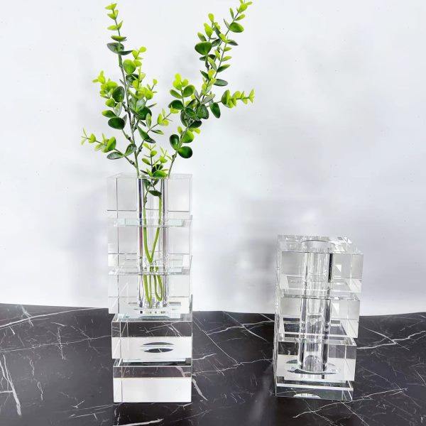 现代简约透明水晶竹节花器花瓶摆件样板房售楼处书房客厅饰品,鲜花速递/花卉仿真/绿植园艺,花瓶,淘宝优惠券,粉丝福利购,淘宝优惠卷