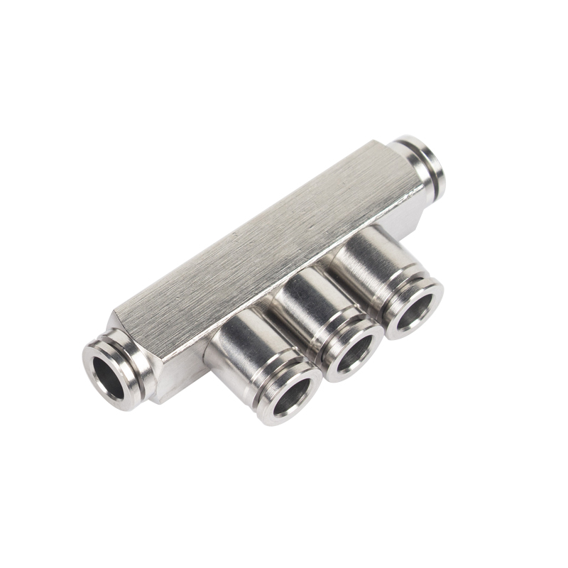 0不锈钢快插五通PK气动接头耐高温耐腐蚀耐高压PK//8/10/mm