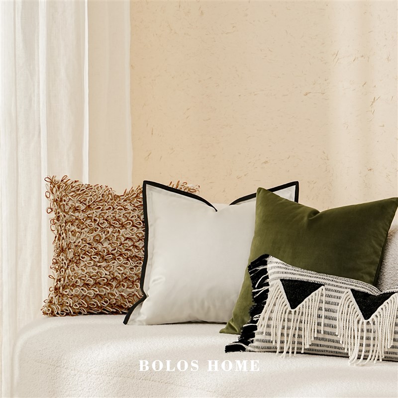 柏洛斯Artistic现代轻奢高级感涤棉流苏装饰样板间酒店床上靠腰垫