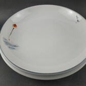 餐具圆盘子菜盘创意陶瓷深饭盘点心早餐盘厚边西餐盘脚深盘