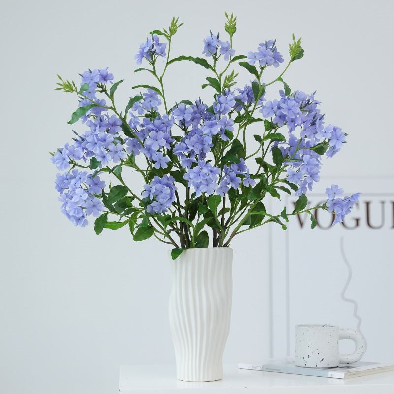 蓝雪花仿真花蓝色假花家居酒店装饰饭餐桌花摆花绿植现代简约