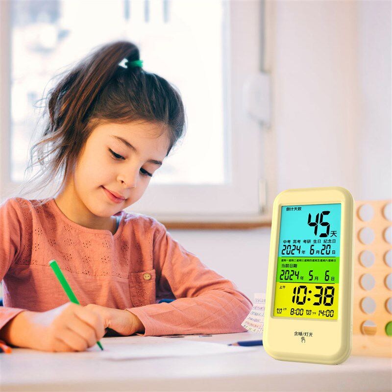 新款2中考高考考研倒计时电子显示器励志提醒牌日历学生闹钟