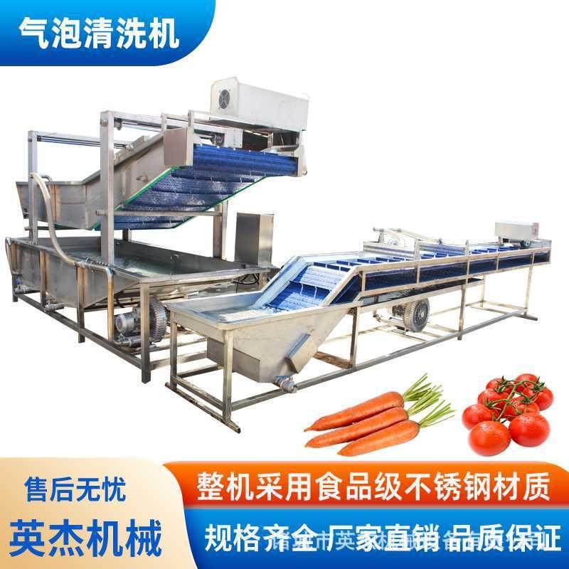 全自动果蔬气泡清洗机喷淋式洗果机生鲜翻浪去杂清洗设备