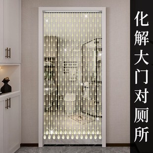 饰挂帘免打孔 黄天然水晶珠帘门帘葫芦隔断入户门对门过道卫生间装