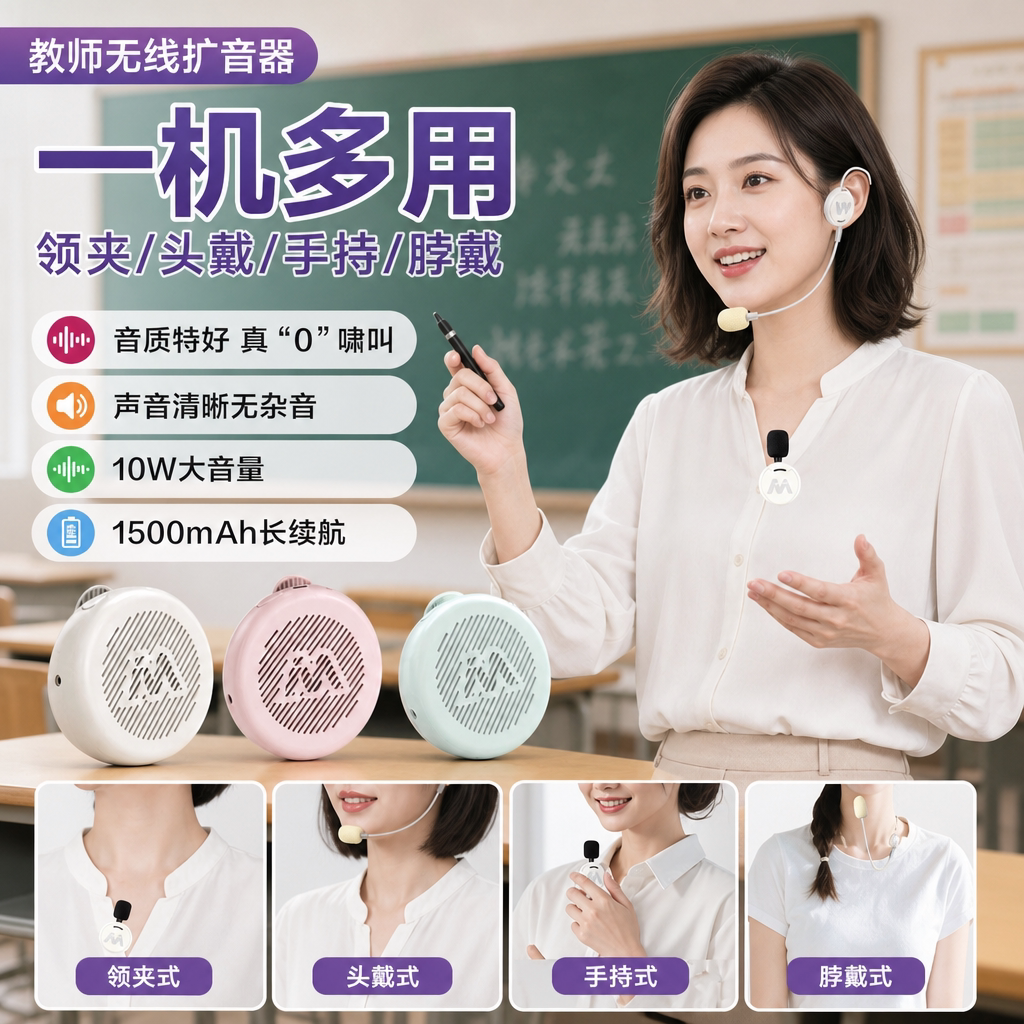 小蜜蜂扩音器教师上课专用无线耳麦扬声器话筒迷你mini麦拉达mix