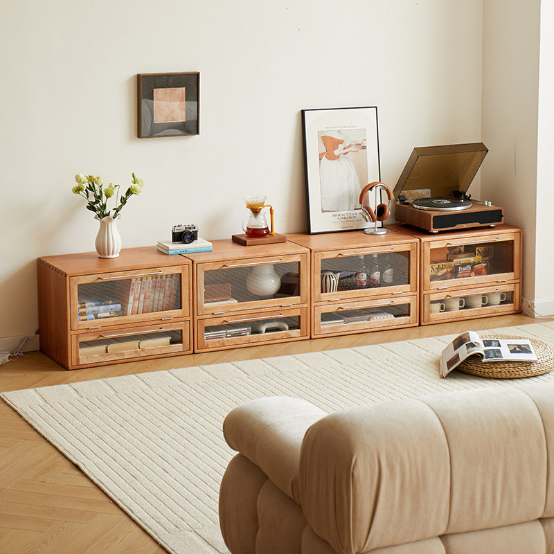 实木卡门柜自由组合家用陈列柜