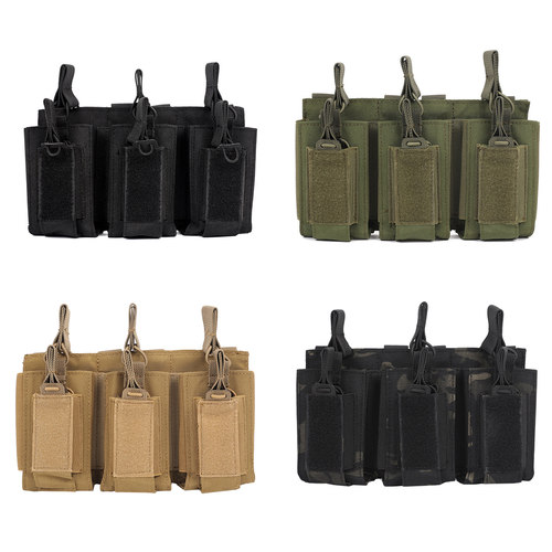 9mmMOLLE762战术子母袋战术背心弹夹556多功能三联弹匣包M4M16G36