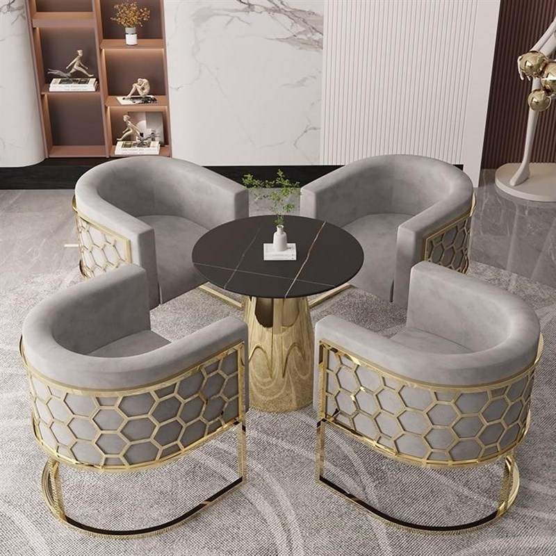 轻奢商务接待洽谈沙发椅网红化妆椅爆款酒吧铁艺吧台椅高脚凳餐椅