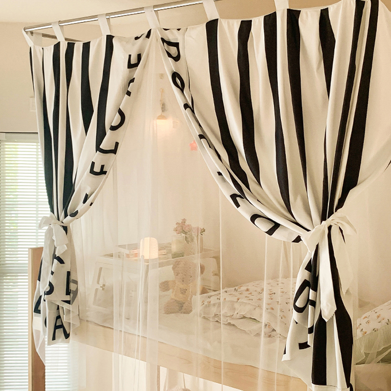 新款A类抗菌学生宿舍蚊帐一体式床帘遮光四开门寝室上铺下铺通用