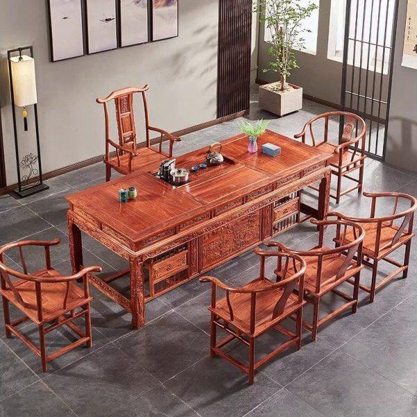 实木茶桌新中式公豪华茶桌一体一整套功夫茶台泡茶桌椅组合,商业/办公家具,茶台/茶桌,淘宝优惠券,粉丝福利购,淘宝优惠卷