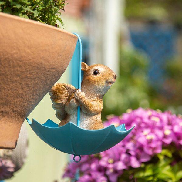 庭院摆件树脂松鼠摆件创意雨伞青蛙小动物园艺装饰花园装饰摆件,家居饰品,户外/庭院摆件,淘宝优惠券,粉丝福利购,淘宝优惠卷