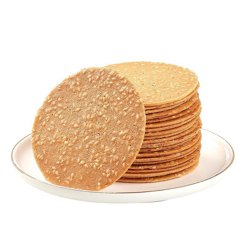 网红爆铁棍煎山药酥芝麻片黑芝RKM麻白款芝麻脆饼薄饼休闲薄脆饼