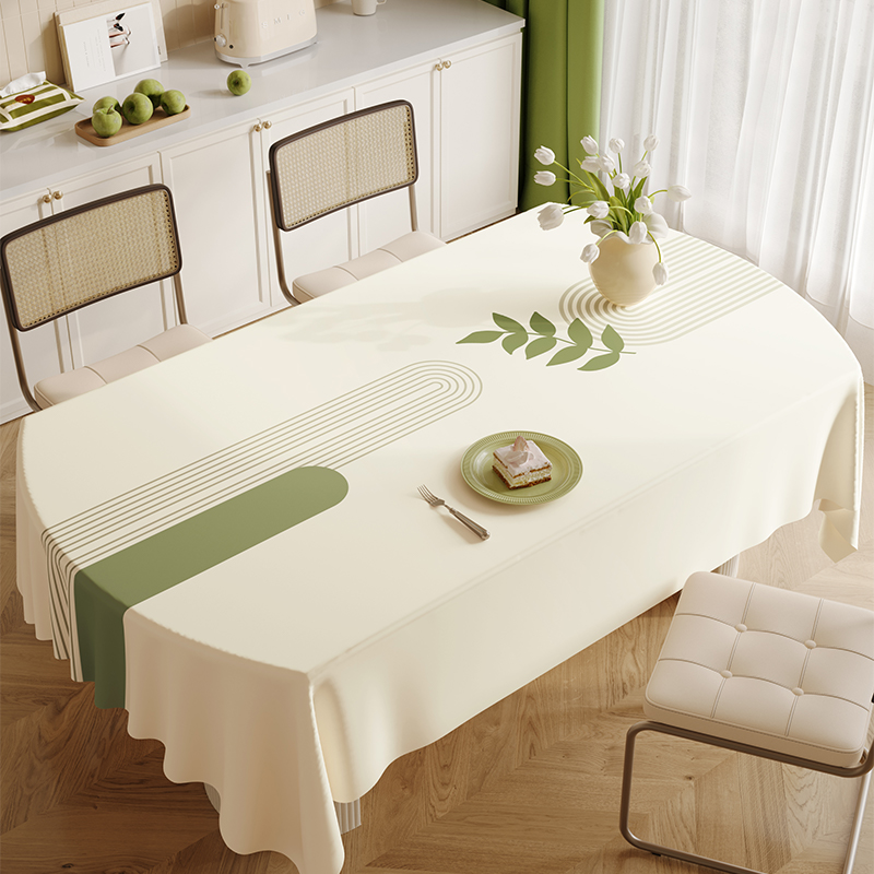 小清新餐桌布防水防油加厚长方形pvc防滑桌垫高级感茶几台布隔热