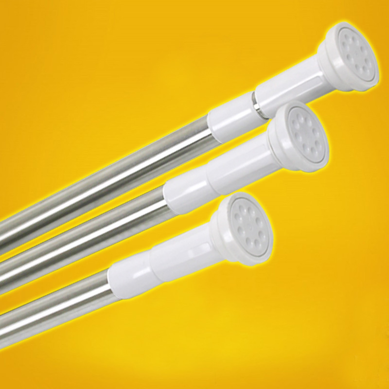 嘉莫不锈钢衣柜挂衣杆晾衣杆浴室伸缩杆浴帘杆套装浴帘窗帘杆撑杆