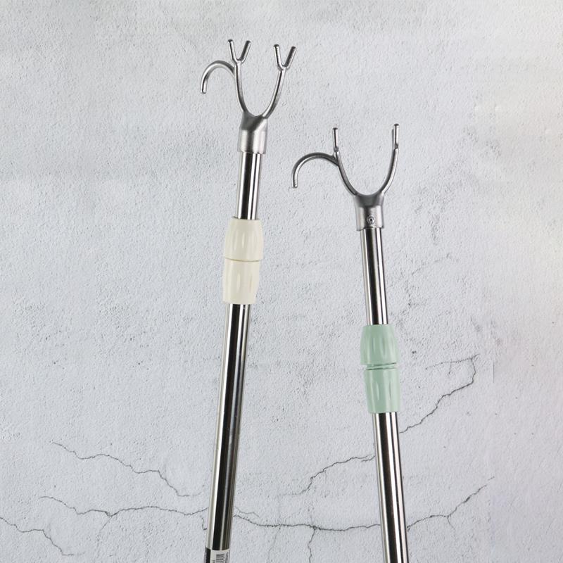 晾衣叉头金属304不锈钢一体丫挂钩晾衣杆伸缩衣架撑挑衣撑衣杆头