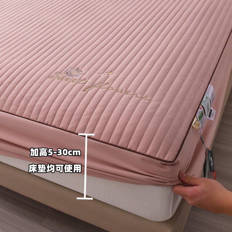夹棉牀笠罩单件牀罩防尘罩牀单罩套牀套罩2023年新款牀裙款牀垫套,床上用品,床笠,淘宝优惠券,粉丝福利购,淘宝优惠卷