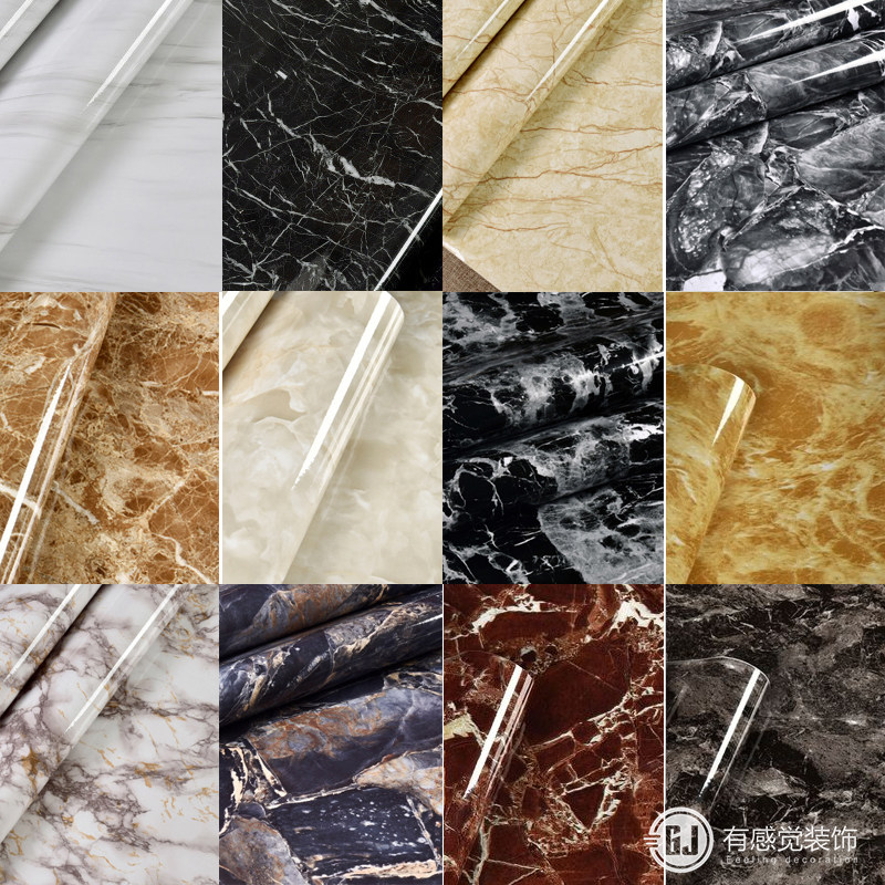 书桌大改造的东西防油贴纸大翻新大理石纹120自粘宽80cm加厚易擦