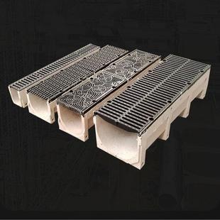 庭院花园树脂混凝土沟槽线性排水沟地面U型槽树脂混凝土排水沟