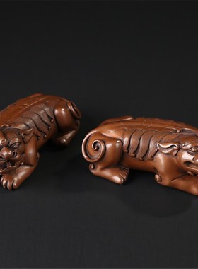 大仕缘 紫铜家居镇摆件宅开业商务礼品一对招财纳福貔貅