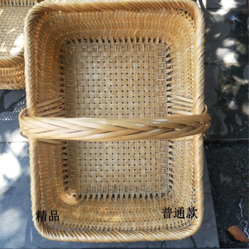 纯手工竹编织竹提篮 菜篮 竹筐 购物手提篮 水果篮 环保菜篮
