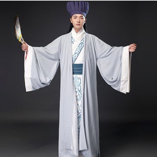 新款古装汉服三国谋士服古代影视孔明服诸葛亮谋臣宰相演出服定制