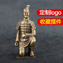 秦兵马俑摆件出国礼品金属中国风礼物送老外仿古传统模型特色陶土