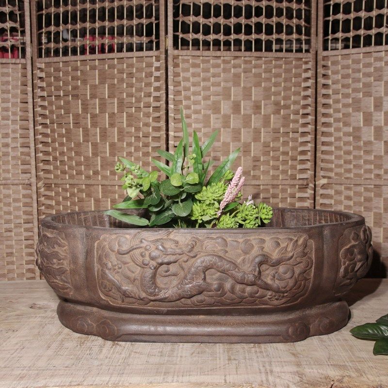 中国风仿古青石禅意造景盆海棠口鱼缸,鲜花速递/花卉仿真/绿植园艺,花盆,淘宝优惠券,粉丝福利购,淘宝优惠卷