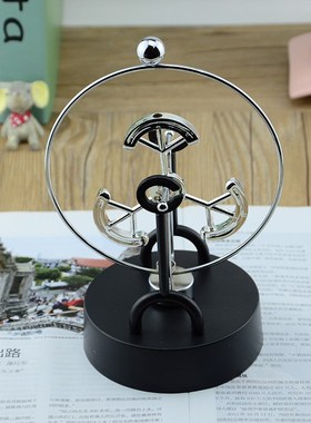 网红减压玩具圆形旋转永动仪创意电磁摇摆器混沌摆办公室桌面摆件