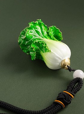 铜白菜手把件男士随身百财聚来摆件八方来财挂件开业乔迁伴手礼品